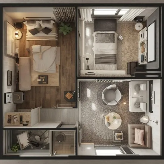 12 studio apartment layout ideas IMG01