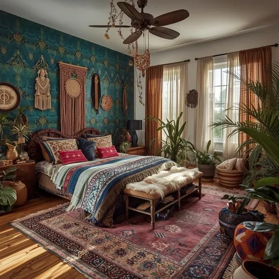 top 15 colorful boho bedrooms IMG06