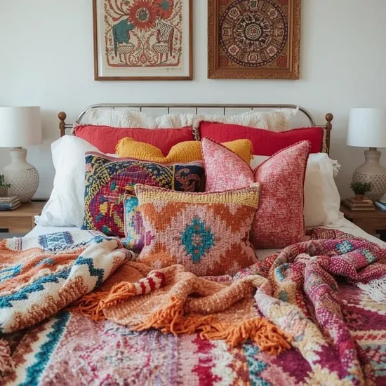 top 15 colorful boho bedrooms IMG09
