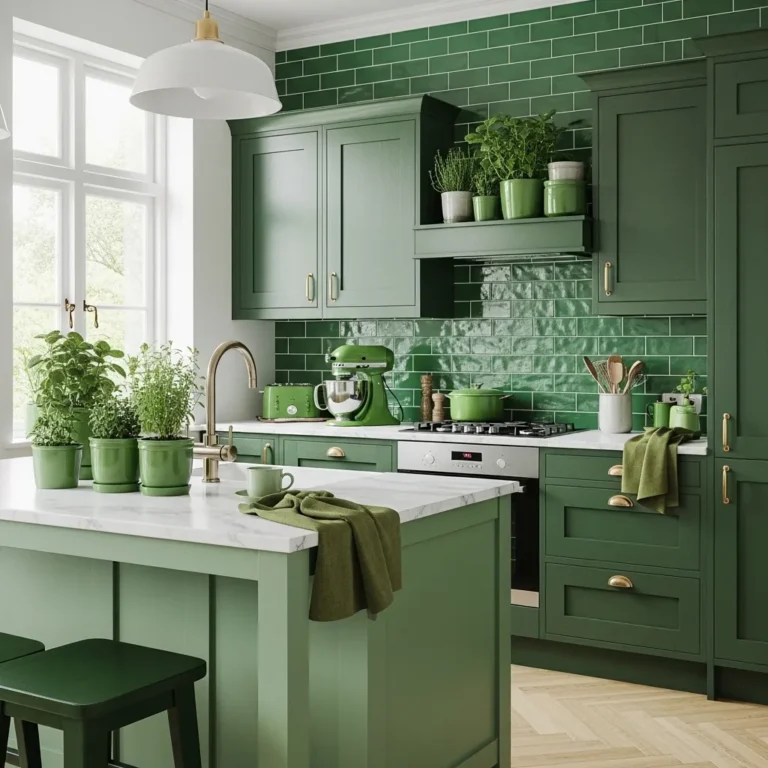 13 Green Kitchen Designs That Feel Fresh & Full of Life